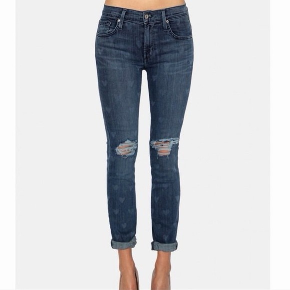 James Jeans Denim - James Jeans Buddy Vintage Love Heart Denim Distressed Straight Jeans Size 26 NWT